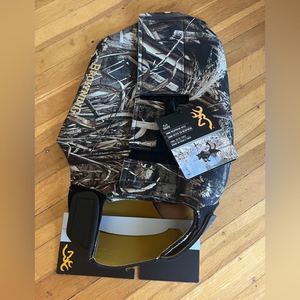 Browning pet products RealTree Max-5 Large neoprene camouflage dog harness coat